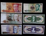 6 CÉDULAS BRASILEIRAS DIFERENTES