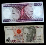 2 CÉDULAS-5000CRUZEIROS E 50000 CRUZEIROS