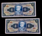 2 CÉDULAS SEQUENCIAIS DE 1 CRUZEIRO