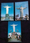 3 POSTAIS-RJ- CRISTO REDENTOR -S/ USO