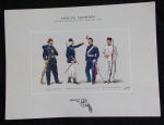 GRAVURA DO EXÉRCITO BRASILEIRO INFANTARIA, CAVALARIA, ARTLHARIA E ENGENHARIA-MEDIDA-22X 30