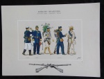 GRAVURA DO EXÉRCITO BRASILEIRO INFANTARIA LIGEIRA -CAÇADORES-MEDIDA-22X 30