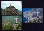 3 POSTAIS-RJ-CRISTO REDENTOR-S/ USO