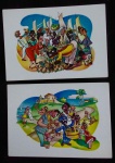 2 POSTAIS-BA SÉRIE-O MUNDO EM CARICATURAS
