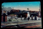 POSTAL-RJ-VIADUTO E.F.CENTRAL-DESTAQUE PARA TREM- 1 PONTA QUEBRADA E 1 PICO