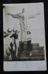 FOTO POSTAL -RJ-LEMBRANÇA DO CRISTO-COM MARCA DE DOBRA