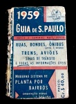 LIVRO -GUIA DE SÃO PAULO-1959-RUAS,BONDES,ÔNIBUS,TRENS E AVIÕES-CAPA DURA-715 PÁGINAS-CAPA SOLTA
