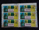 6 VIGÉSIMOS DA LOTERIA FEDERAL DO BRASIL-1966