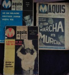3 REVISTAS-``MAQUIS``-1956-1958-DESGASTE DO TEMPO-