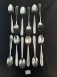 Jogo de 12 colheres de cafe  aço inox. Medida 11,5 cm comprimento.
