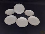 6 pratos pires de cha porcelana Porto ferreira branca