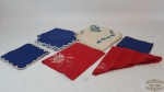 Lote de 10 guardanapos  variados . Medida maior 36X33,5 cm, menor 12X27,5 cm.