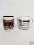 Lote 2 Canecas decorativas  em Porcelana Estampadas. Medida 10cm x 7 cm