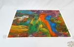 Gravura A Primavera assinada Mathilde Cautiero Franco . Medida: 62 cm x 44 cm  Apresenta Avaria Borda