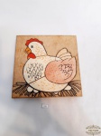 Antigo Jogo Quebra Cabeças em Madeira de Fazendinha. Medidas 20 cm x 20 cm.