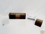Lote 4 Peças Diversas para  Escritório. Medidas Maior 24,5 cm x 6 cm x 7 cm altura e menor 7 x 7 cm.