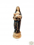Imagem de Nossa Senhora em estuque o com Policromia . Medida 30 cm altura