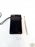Radio AM/ FM Sony Preto No estado. Medida 12 cm x 6,5 cm.