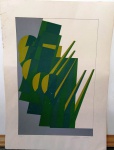 CARLOS SCLIAR -PINTURA ABSTRATA 2 - LITOGRAFIA ASSINADA S/ MOLDURA  -  TIRAGEM LIMITADA DE 3  - NUMERADA  2/3 - Mede:  70 X 50 cm