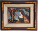 JULIO MARQUES - OST - ACIE - ricamente emoldurado , linda moldura .Mede: C/M: 42x35 cm e S/M : 24x17cm