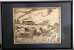 GUIGNARD - QUADRO GRAVURA - COM VIDRO  - Mede : C/M: 57X40 cm e S/M: 37X28 cm