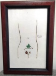PABLO PICASSO - Quadro reprodução  - ADÃO - ricamente emoldurado com vidro , linda moldura . Adquirido no museu do louvre . Mede: C/M: 39X27 cm e S/M : 32X20 cm