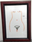 PABLO PICASSO - Quadro reprodução  - EVA - ricamente emoldurado com vidro , linda moldura . Adquirido no museu do louvre . Mede: C/M: 39X27 cm e S/M : 32X20 cm