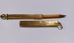 Antigo Lápis retrátil em ouro - L&C.Hardimuth - Czechoslovakia - Mede: 6 cm - Peso: 9,1 g - sec XIX