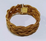 Belíssima pulseira italiana em Ouro 18K com contraste - peso : 51 g - Mede : 20 cm aberta 