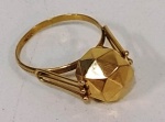 Anel em Ouro  baixo  Bolinha sextavada   - Aro 11 -1,0 g