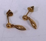 Par de Brincos em Ouro baixo  formato gota