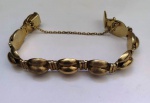 Antiga pulseira em Prata 900 estilo ART DECÔ - 41 grs - Mede : 20 cm aberta 