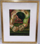 Quadro - JULIANA AMORIM - Oleo sobre Eucatex - Mede: C/M:54x46 cm S/M: 34x25 cm