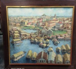Quadro  Porto   - OST - ACID - assinado GARIBALDI . Mede: CM:  88 x 83 cm e SM : 71 x 65 cm