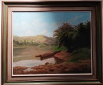 Edgard Walter (1917 - 1994) - Quadro OST - ACIE - 1953 . Mede: 125x105 cm com moldura e 97x75 cm sem moldura 