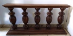 Antigo Balaustre  de colunas em madeira maciça . Mede: 130x90x20 cm (ro)
