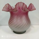 Belíssima Jarra em vidro antigo lalic formato tulipa flor  - Mede: 22x25 cm