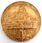 Medalha do Cinquentenário de BELO HORIZONTE em bronze maciço . Mede:70mm