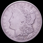 Moeda dos Estados Unidos - 1 Morgan Dolar - 1921 D - Prata (.900) • 26.7 gr • 38.1 mm