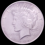 Moeda dos Estados Unidos - 1 Peace Dolar - 1922 - Prata (.900) • 26.7 gr • 38.1 mm - Soberba