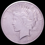 Moeda dos Estados Unidos - 1 Peace Dolar - 1922 S - Prata (.900) • 26.7 gr • 38.1 mm