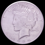 Moeda dos Estados Unidos - 1 Peace Dolar - 1925 - Prata (.900) • 26.7 gr • 38.1 mm