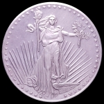 Medalha dos Estados Unidos  - 1 Oz Troy - Saint-Gaudens - Prata Pura (.999) • 31,1 g • 38,7 mm 
