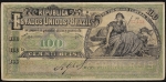 Cédula do Brasil - 100 Mil réis - 1896 - R132 - FALSA DE ÉPOCA