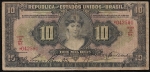 Cedula do Brasil - 10.000 Reis - 1927 - R184 - Duas Chancelas - Escassa - Cat. Amato/Irlei 90,00 (BC) - 300,00 (MBC)