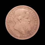 Moeda do Brasil - 40 réis - 1879 - B796 - Bronze - Império