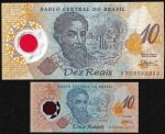 Cédula do Brasil - 10 reais - 2000 - C331 - FE - Numero 011111 -  Com o folder de lançamento oficial do Banco Central