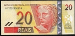 Cédula do Brasil - 20 Reais - 2006 - C304 - FE - 1ª Série 7522 -  Numero Baixo 000869 - Guido Mantega / Henrique Meirelles  -  Cat. Amato/Irlei 85,00