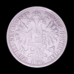 Moeda da Austria - 1 Florin - Franz Joseph I - Prata (.900) • 12.34 g • 29.24 mm