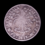 Moeda da Bolívia - 4 Soles - 1853 - Potosi Gravador F.J - Prata • 13.5 g • 31.3 mm